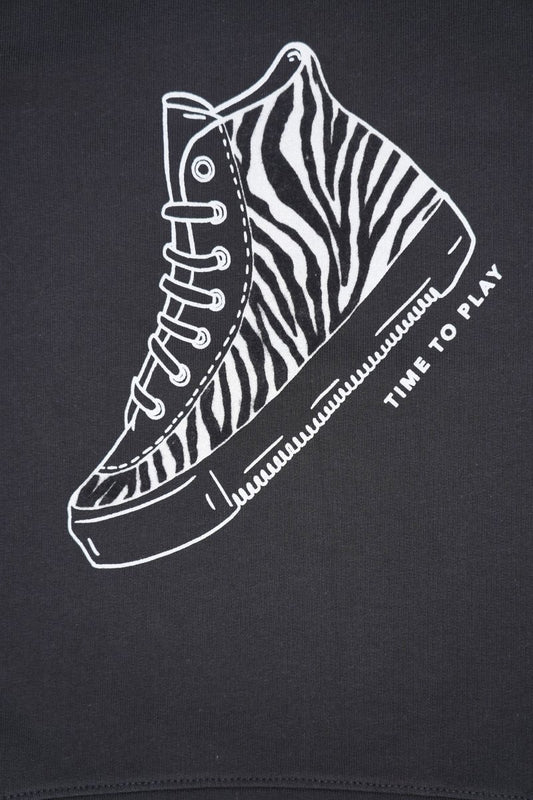 MANGO KIDS Crewneck Sweatshirt with Sneaker Graphic - Smgarment's