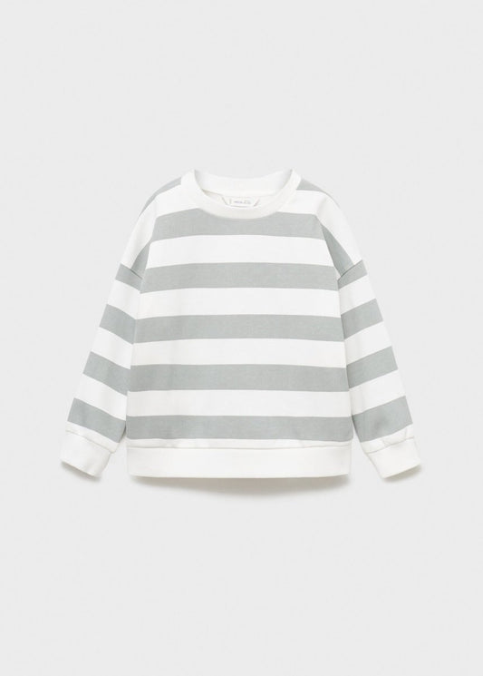MANGO KIDS Striped cotton - blend sweatshirt - Smgarment's