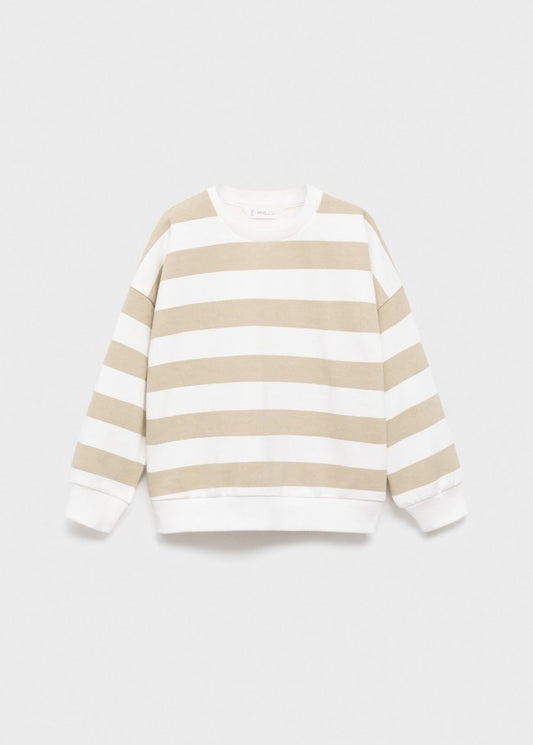 MANGO KIDS Striped cotton - blend sweatshirt - Smgarment's