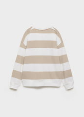 MANGO KIDS Striped cotton - blend sweatshirt - Smgarment's