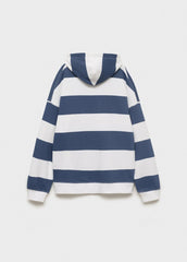 MANGO KIDS Striped hooded sweatshirt - Smgarment's