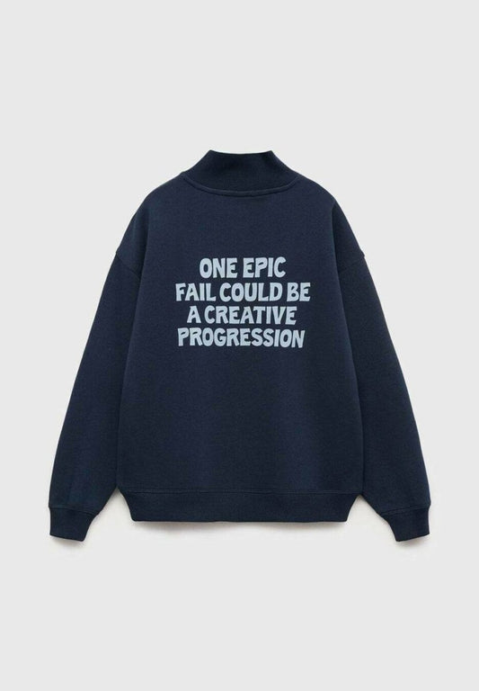 Mango Kids Teen printed Sweatshirt royal blue - Smgarment's