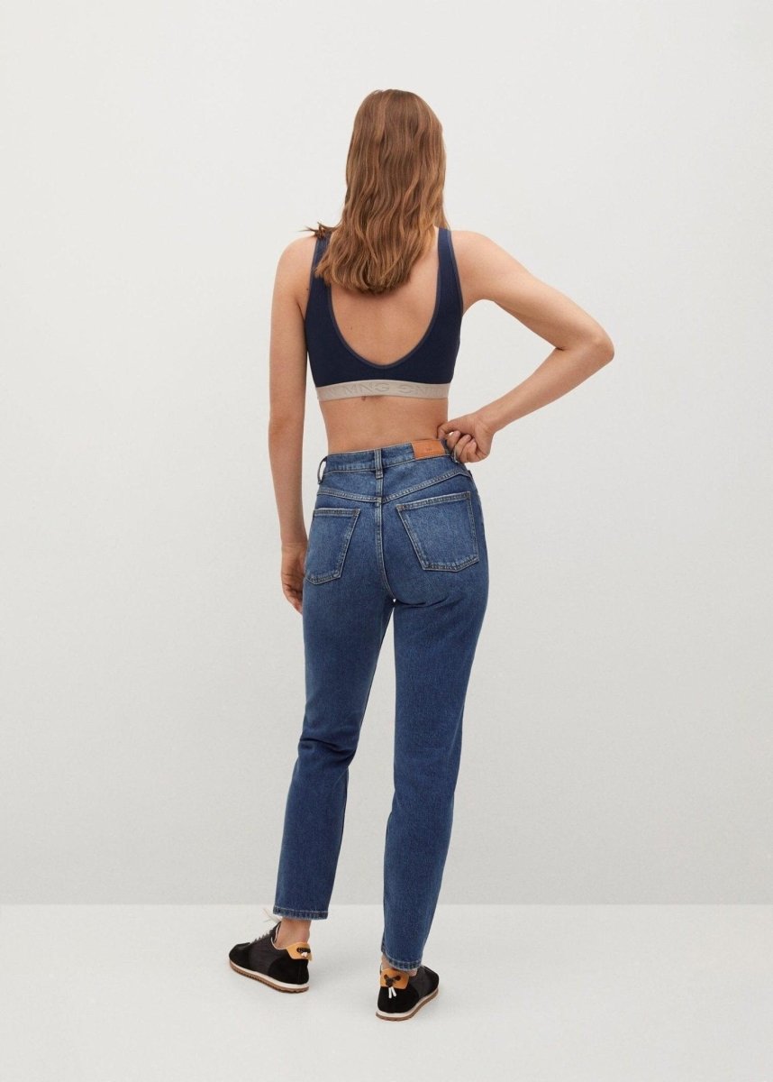 MANGO Mom Elastic Jeans - Smgarment's