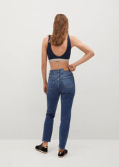 MANGO Mom Elastic Jeans - Smgarment's