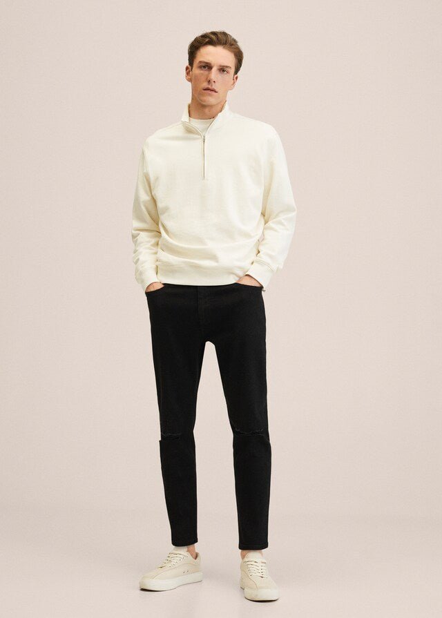 MANGO Ripped tapered - fit jeans - Smgarment's