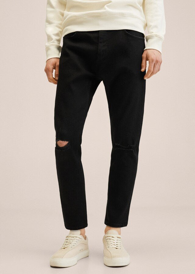MANGO Ripped tapered - fit jeans - Smgarment's