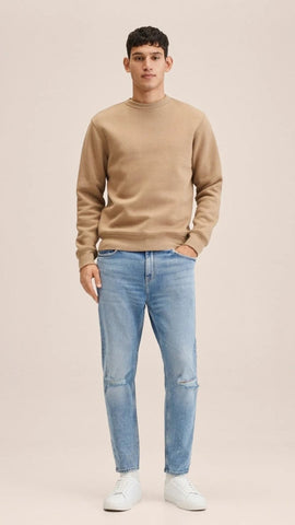 MNG TOM Slim Tapered Ripped Jeans