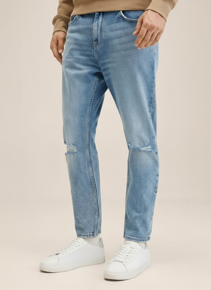 MNG TOM Slim Tapered Ripped Jeans