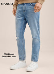 MANGO Ripped Tapered Fit TOM Jeans - Smgarment's