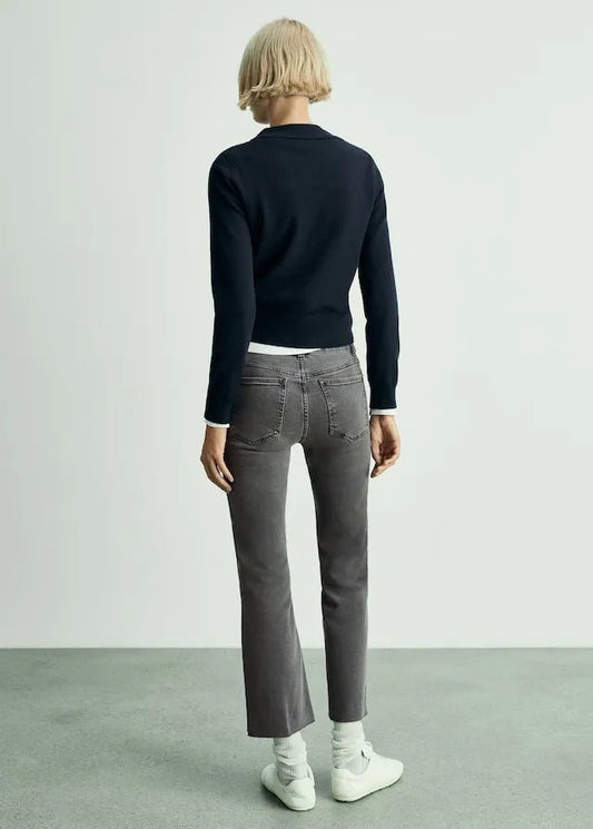 MANGO Sienna flared cropped jeans - Smgarment's