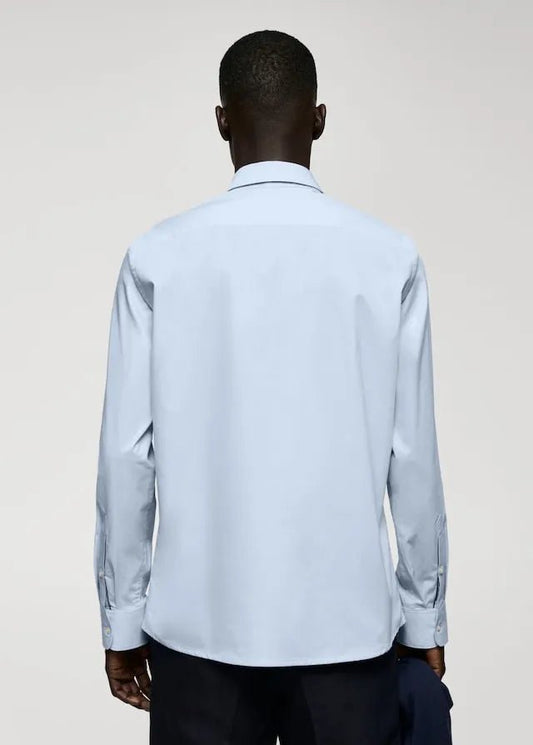 MANGO Slim Fit Stretch Cotton Shirt - SMgarment's