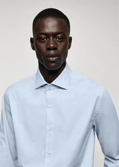 MANGO Slim Fit Stretch Cotton Shirt - SMgarment's