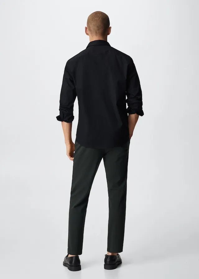 MANGO Slim Fit Stretch Cotton Shirt - SMgarment's