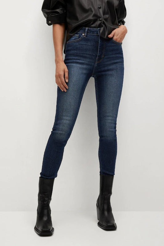 MANGO Soho Granatowy Skinny Fit Jeans - Smgarment's