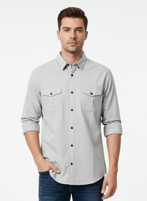 MARFINNO DOUBLE POCKET MENS SHIRT - Smgarment's