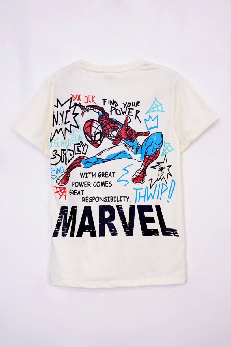 MARVEL SPIDER MAN FACE PRINT T - SHIRT - Smgarment's