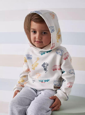MAX FASHION Print Hoodie with Kangaroo Pocket - SMgarment's