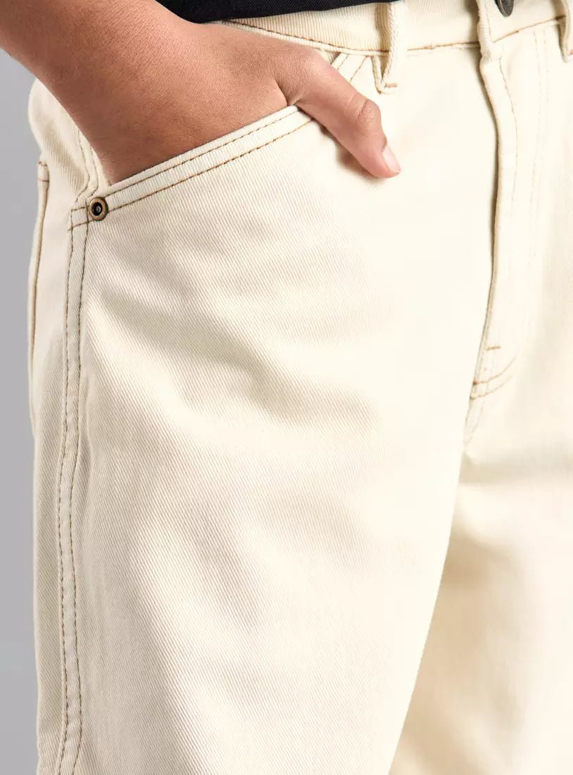 MAX Plain Wide Leg Twill Cotton Pants - Smgarment's