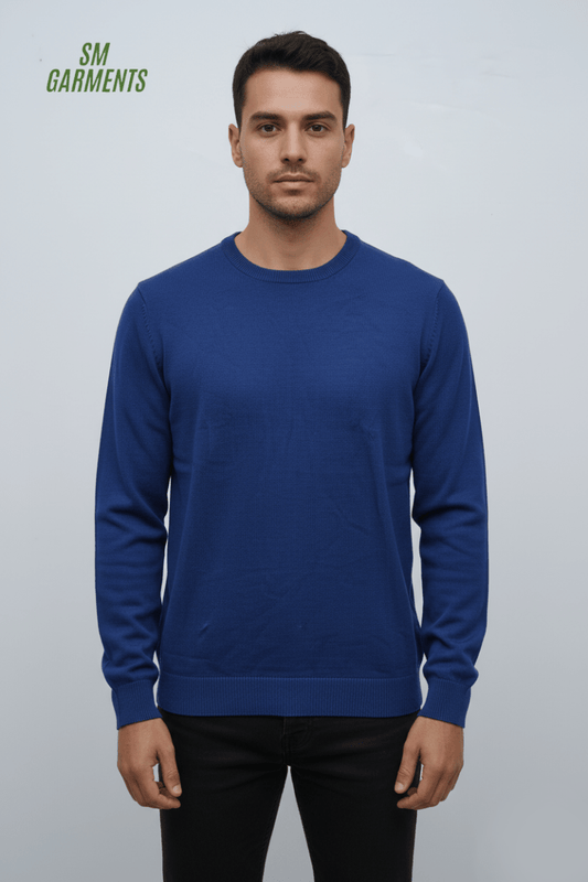 MENS BASIC BLUE SWEATER - Smgarment's