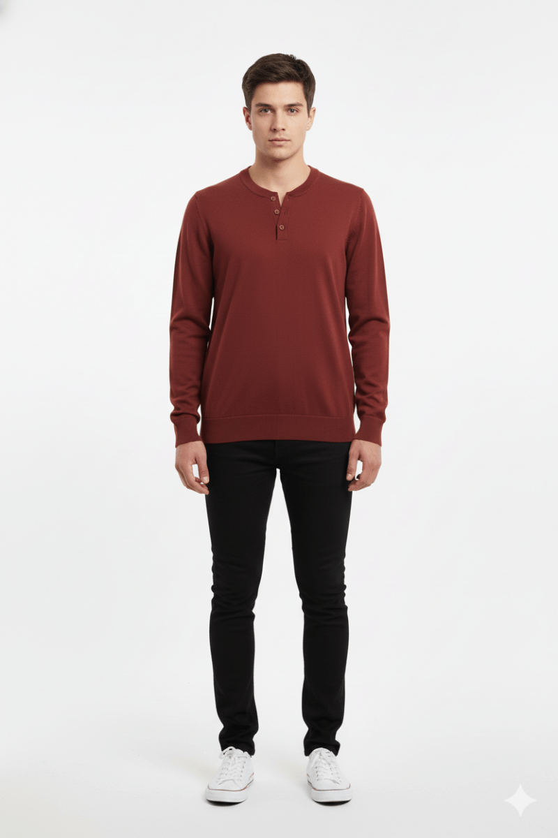 Men's Basic Long Sleeved Sweater - Smgarment's