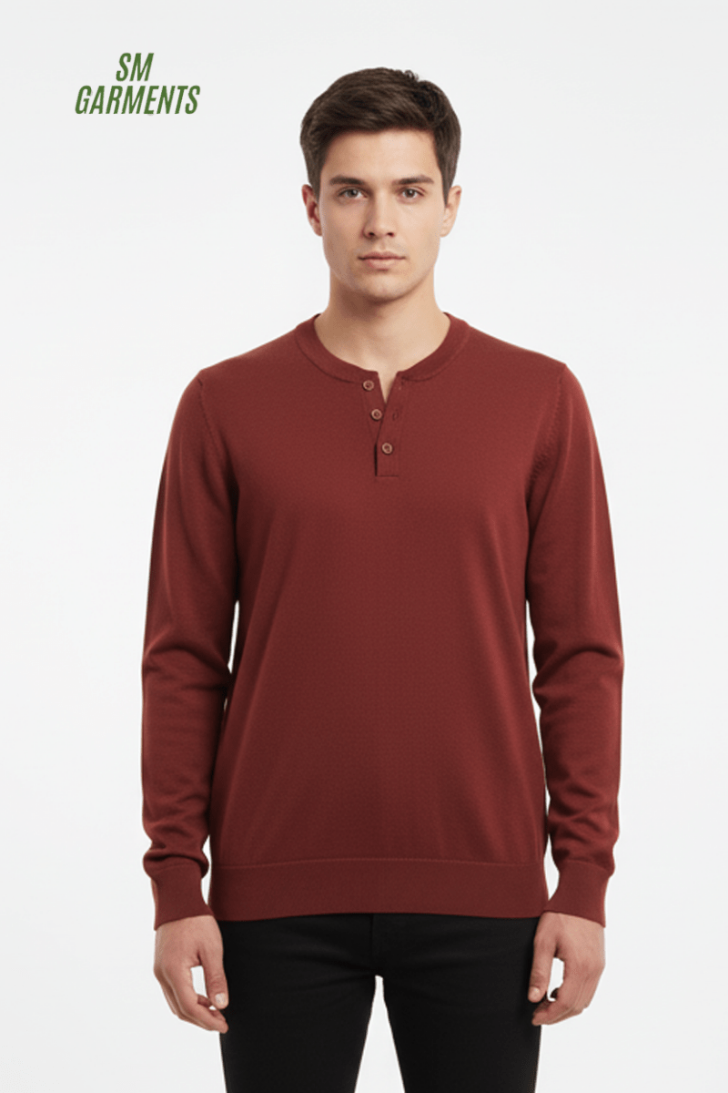 Men's Basic Long Sleeved Sweater - Smgarment's