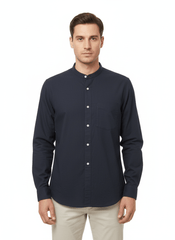MENS PLAIN COTTON LINEN SHIRT REGULAR FIT - Smgarment's