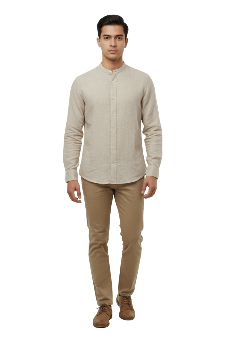 MENS PLAIN LINEN SHIRT - Smgarment's