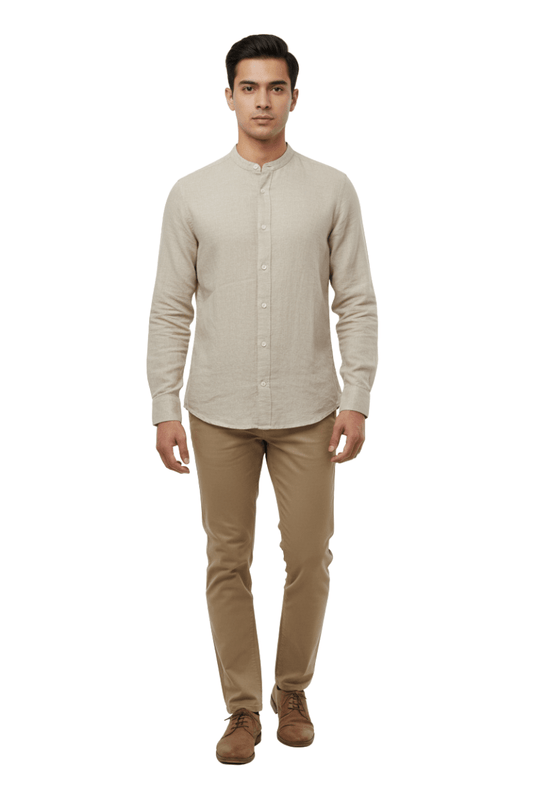 MENS PLAIN LINEN SHIRT - Smgarment's