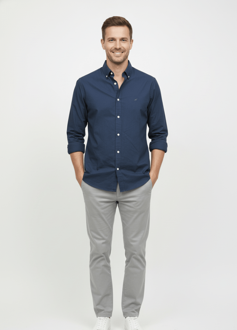 MENS PLAIN SLIM FIT SHIRT - Smgarment's