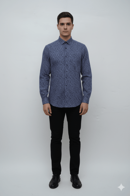 MENS PRINTED CASUAL COMFORT FIT SHIRT - Smgarment's