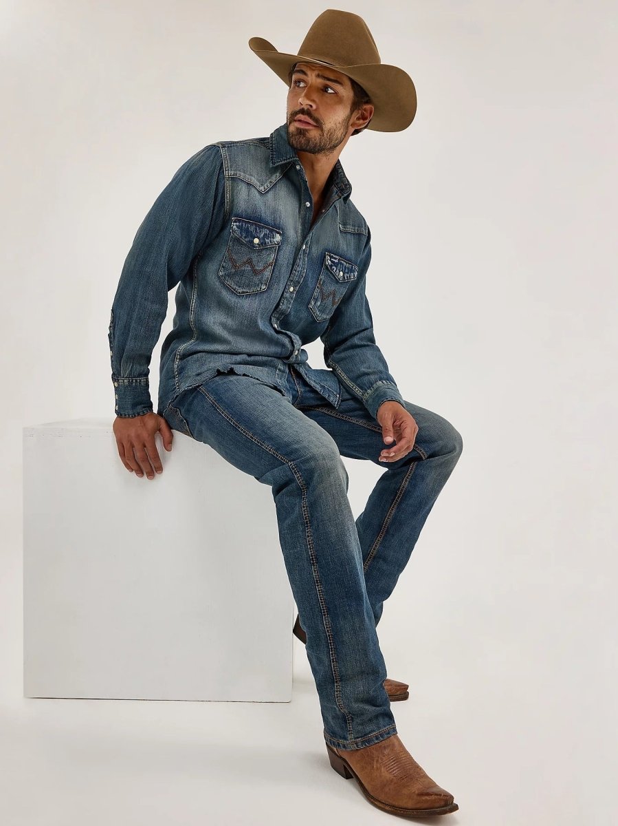 Men's Retro® Slim Fit Straight Leg Jeans - Smgarment's