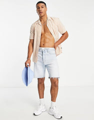 Mens revere shirt in orange stripe - Smgarment's