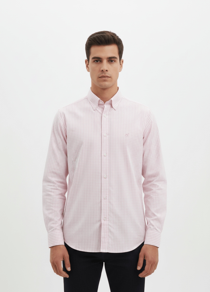 MENS SMALL CHECKERED SLIM FIT SHIRT - Smgarment's