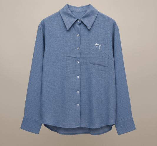 Mid - Blue Relaxed Linen Suit - Smgarment's