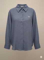 Mid - Blue Relaxed Linen Suit - Smgarment's