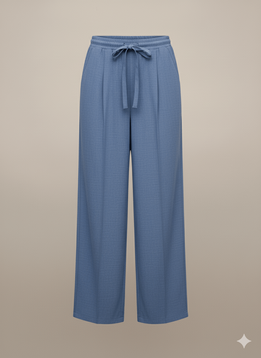 Mid - Blue Relaxed Linen Suit - Smgarment's