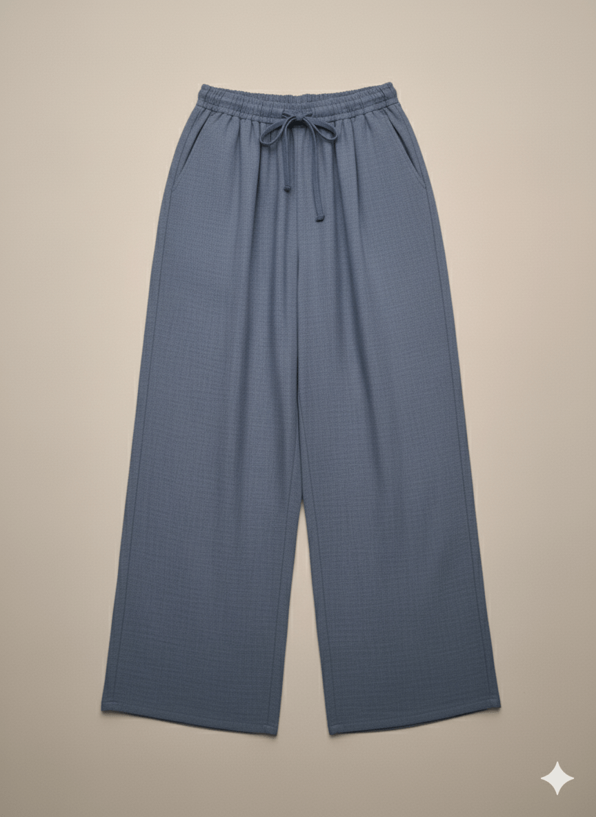 Mid - Blue Relaxed Linen Suit - Smgarment's