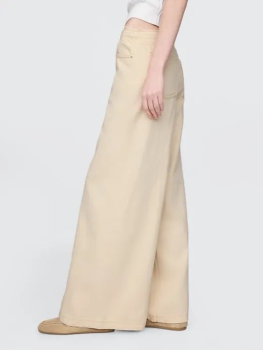 Mid Rise UltraSoft Denim Stripe Baggy Jeans - Smgarment's