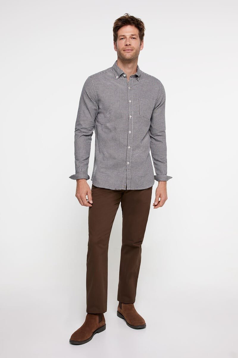 MILANO Checkered Twill Shirt - Smgarment's