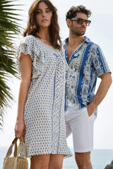 MILANO Short Printed Shirt - SMgarment's