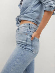 Mom elastic jeans - Women - SMgarment's