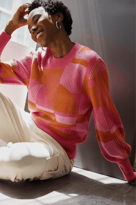 MRP Jacquard Crew Knit - Smgarment's