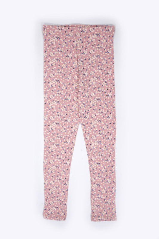 M&S Girls’ Blush Pink Floral Leggings - Smgarment's