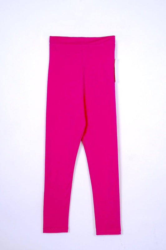 M&S GIRLS PLAIN DARK PINK LEGGINGS - Smgarment's