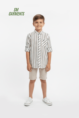 MY CHICCO MULTI STRIPE SHIRT WITH FRONT POCKET - Smgarment's