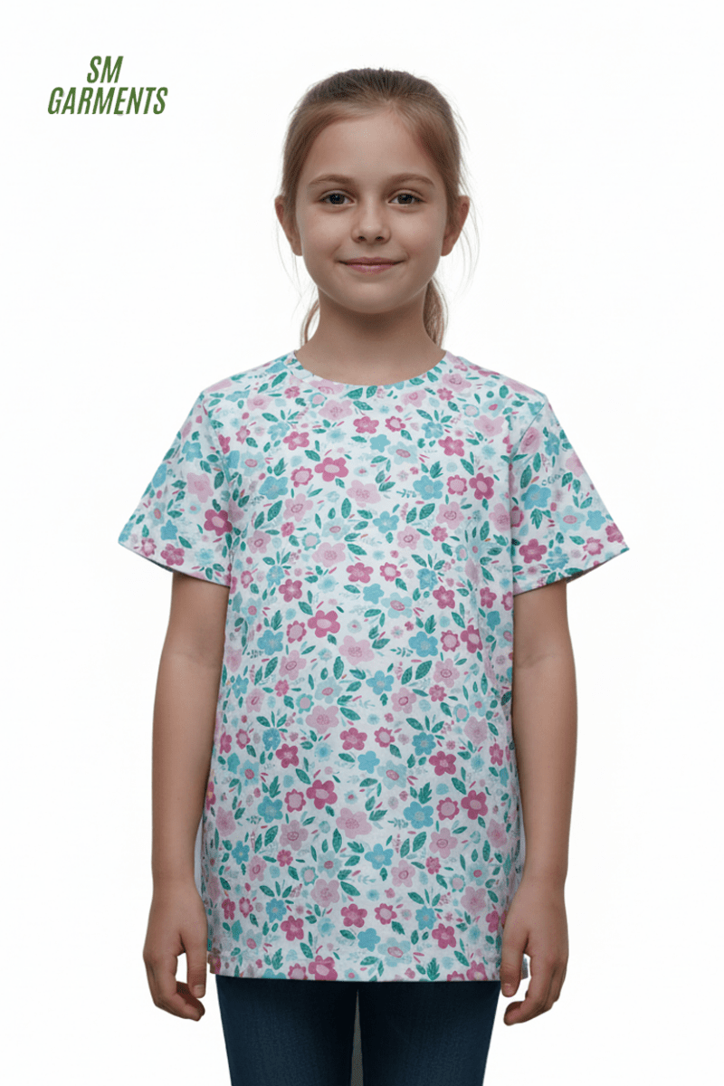 NAME IT GIRLS FLORAL PRINTED T - SHIRT - Smgarment's