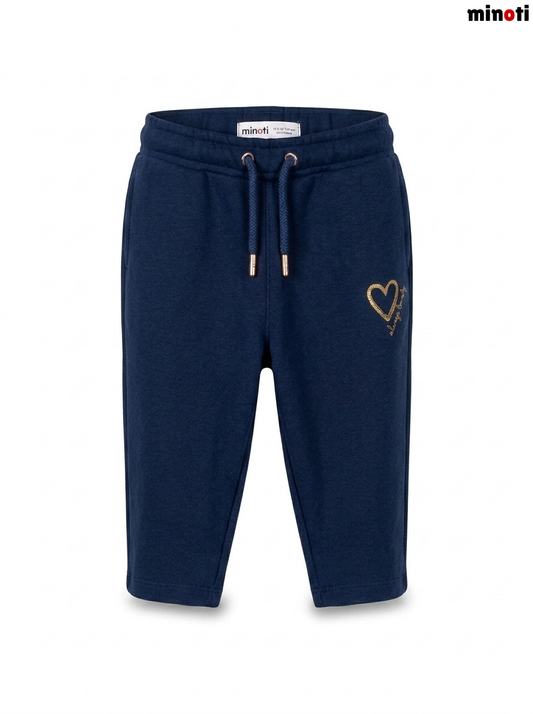 Girls' Minoti Gold Heart Fleece Sweat Trouser