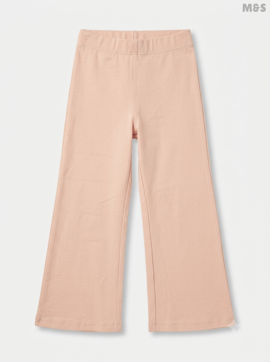 Kids' Soft Cotton-Rich Flared Trousers