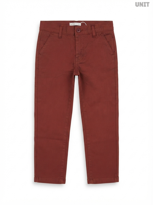 UNIT Kids' Rust Red Casual Trousers