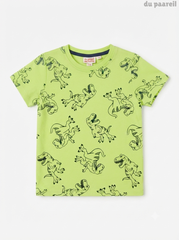 Boys' Lime Green Dinosaur Print Graphic T-Shirt